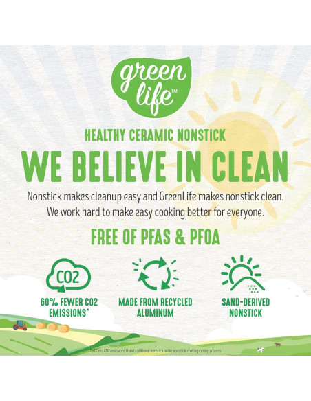 Juego de Cacerolas GreenLife Rosa 1.89L Cerámica Antiadherente