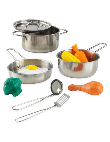 Juego de Utensilios de Cocina KidKraft 11 Piezas con Comida
