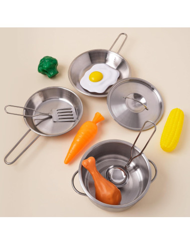 Juego de Utensilios de Cocina KidKraft 11 Piezas con Comida