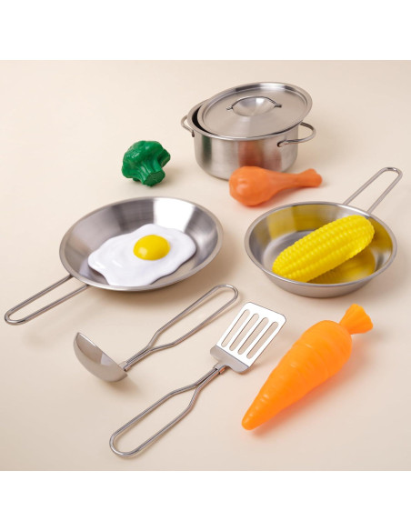Juego de Utensilios de Cocina KidKraft 11 Piezas con Comida