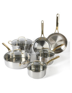 Set de Utensilios de Cocina Martha Stewart 10 Piezas Acero Inoxidable