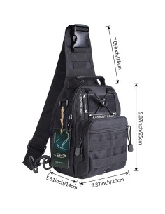 Mochila Táctica G4Free Sling Negra 7L Compacta y Ligera 2