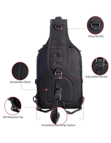 Bolsa de Bandolera Táctica HAOMUK Rover 35 cm Resistente