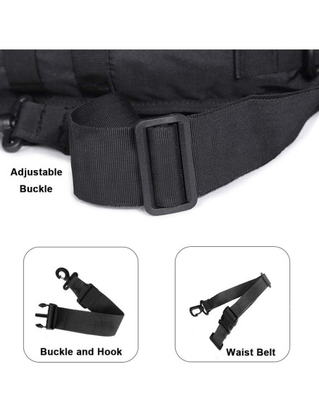 Bolsa de Bandolera Táctica HAOMUK Rover 35 cm Resistente