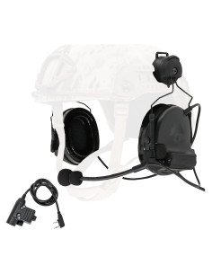 Auriculares Tácticos Hearangel con Adaptador Riel ARC Negro
