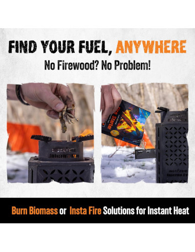 Estufa de Biomasa InstaFire Inferno Pro 1.22 kg Compacta
