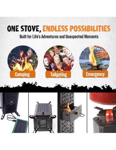 Estufa de Biomasa InstaFire Inferno Pro 1.22 kg Compacta