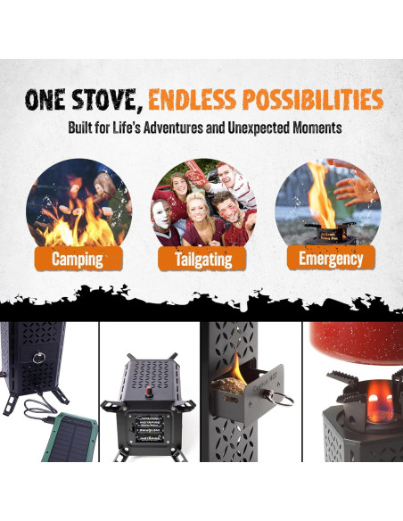 Estufa de Biomasa InstaFire Inferno Pro 1.22 kg Compacta