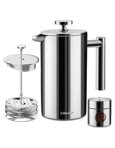 Cafetera Francesa Mueller 34oz Acero Inoxidable Doble Pared