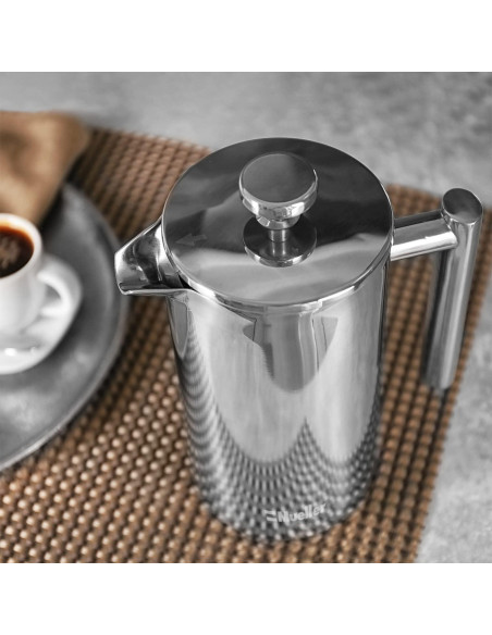 Cafetera Francesa Mueller 34oz Acero Inoxidable Doble Pared