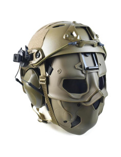 Casco Táctico Hdlsina con Máscara y Auriculares 27,99x21,95cm