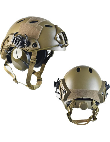 Casco Táctico Hdlsina con Máscara y Auriculares 27,99x21,95cm