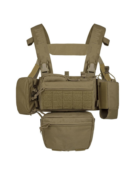 Chaleco Táctico YAKEDA Mini Rig Ajustable con Bolsa Lateral