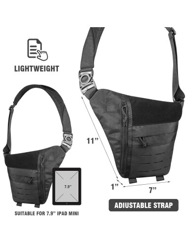 Bolsa de hombro táctica ADK GEAR ligera antirrobo 32x28cm