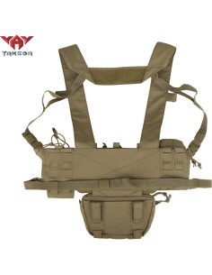 Chaleco Táctico YAKEDA Mini Rig Ajustable con Bolsa Lateral 2
