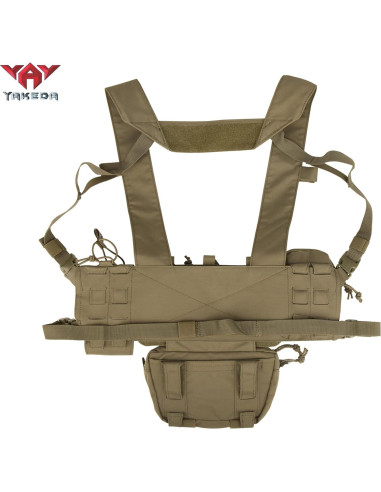 Chaleco Táctico YAKEDA Mini Rig Ajustable con Bolsa Lateral