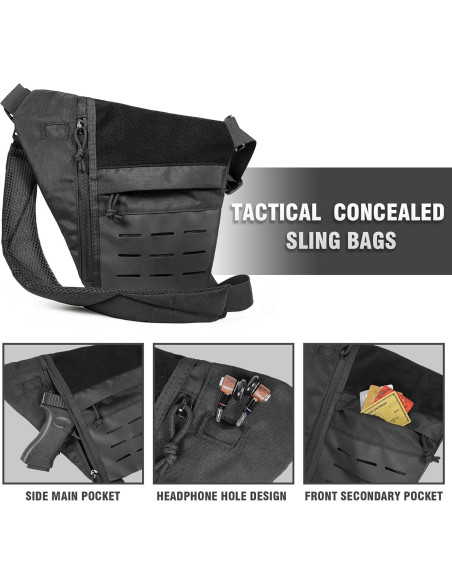 Bolsa de hombro táctica ADK GEAR ligera antirrobo 32x28cm