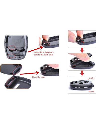Funda de llave Honda CRV Civic Pilot 2+1 botones Negra