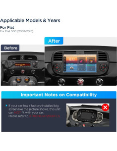 XTRONS Radio Fiat 500 2007-2015 Pantalla 7" Android 14 2