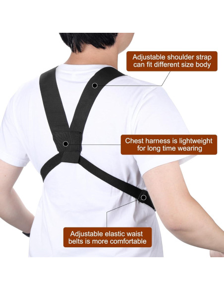 Arnés de Pecho abcGoodefg para Radio Bidireccional Negro