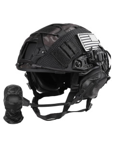 Casco Táctico Tumhuts con Auriculares y Máscara Facial