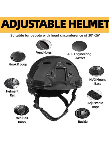 Casco Táctico Tumhuts con Auriculares y Máscara Facial