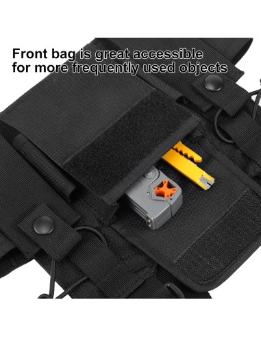 Arnés de Pecho abcGoodefg para Radio Bidireccional Negro