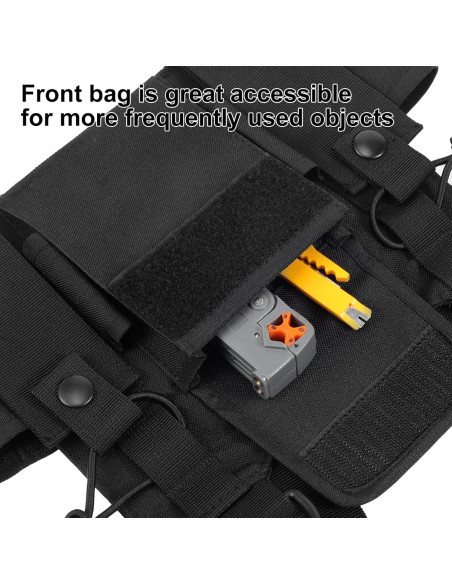 Arnés de Pecho abcGoodefg para Radio Bidireccional Negro