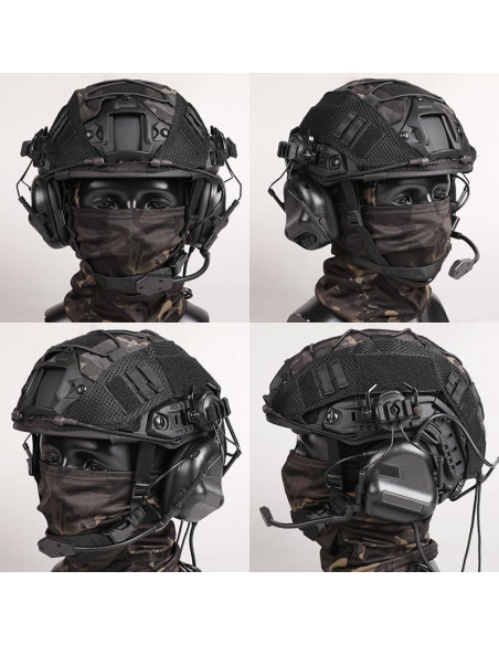 Casco Táctico Tumhuts con Auriculares y Máscara Facial
