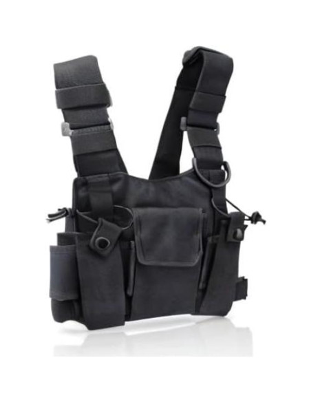 Arnés de Pecho abcGoodefg para Radio Bidireccional Negro