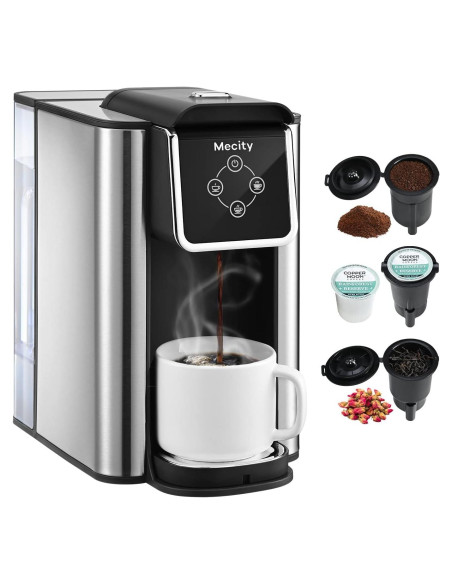 Cafetera Mecity 3 en 1 KC101, 1.5L, Rápida y Automática
