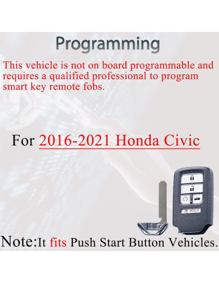 Llavero inteligente SUPALAND KR5V2X para Honda Civic 2016-2021