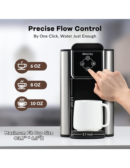 Cafetera Mecity 3 en 1 KC101, 1.5L, Rápida y Automática