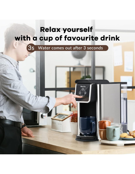Cafetera Mecity 3 en 1 KC101, 1.5L, Rápida y Automática