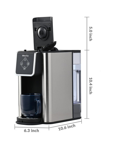 Cafetera Mecity 3 en 1 KC101, 1.5L, Rápida y Automática