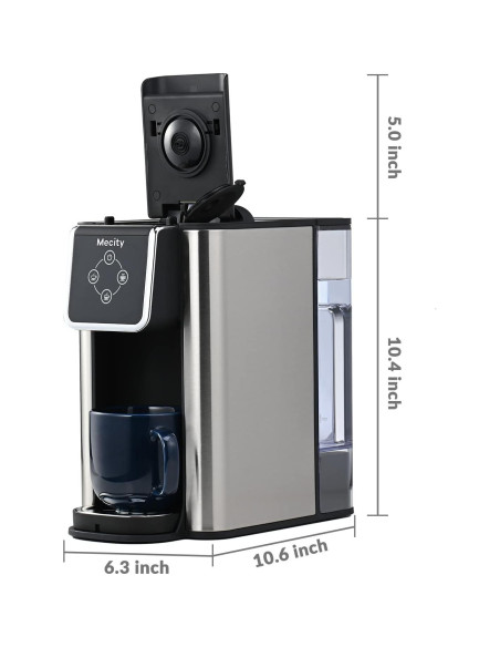Cafetera Mecity 3 en 1 KC101, 1.5L, Rápida y Automática