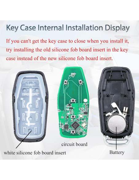 Funda de llavero Ford Mustang Fusion 2015-2017 5 botones