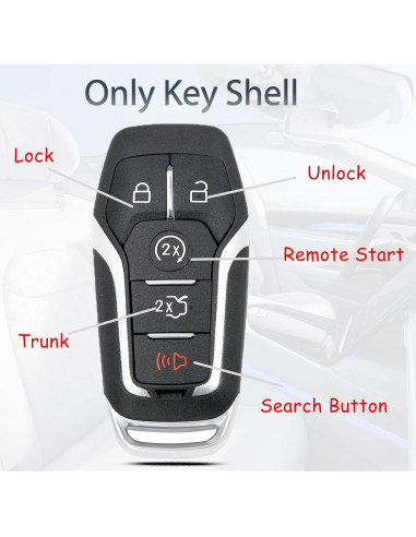 Funda de llavero Ford Mustang Fusion 2015-2017 5 botones