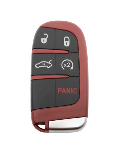 Cubierta de llave 5 botones Horande para Dodge y Jeep Roja