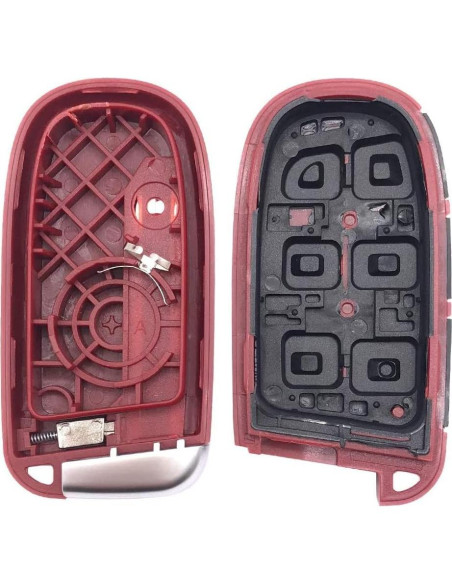 Cubierta de llave 5 botones Horande para Dodge y Jeep Roja