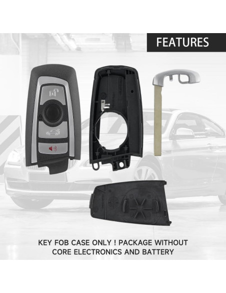 Carcasa de Llave Fob Reemplazo YOLLKY para BMW 1-7