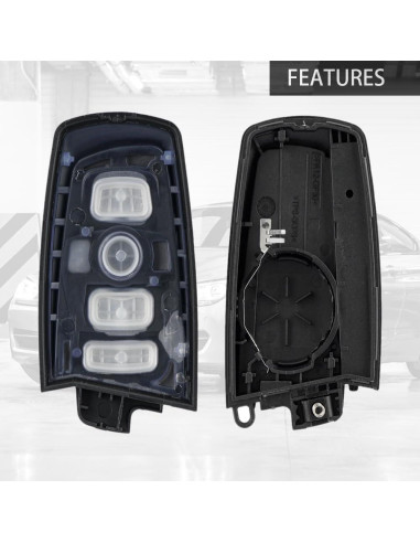 Carcasa de Llave Fob Reemplazo YOLLKY para BMW 1-7