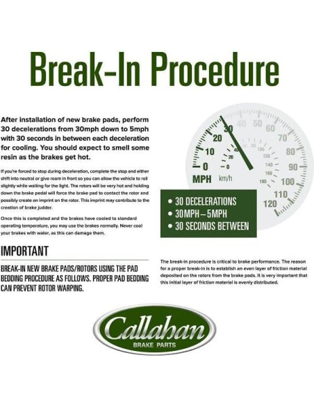 Kit de freno trasero Callahan para Mercedes-Benz C250 C300