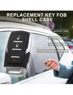 Funda de Llave Ram 1500 2019-2023 3 Botones Plástico 2