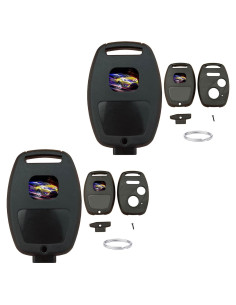 Carcasa de llave Honda EJOAOJE 3 botones negra