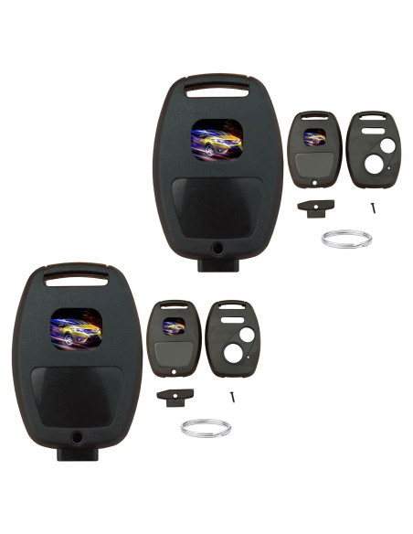 Carcasa de llave Honda EJOAOJE 3 botones negra