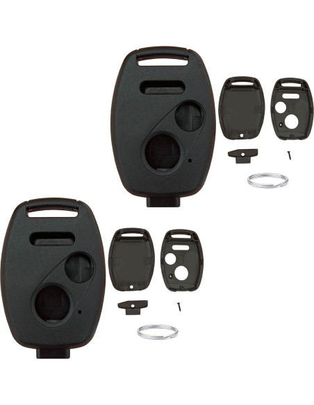 Carcasa de llave Honda EJOAOJE 3 botones negra