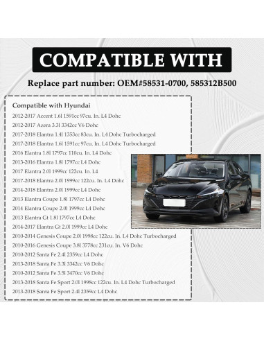 Tapa de líquido de frenos OFBAND para Hyundai y Kia