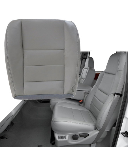 Cubierta de Asiento de Cuero GXARTS Gris Flint para Ford