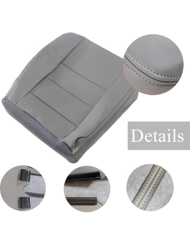 Cubierta de Asiento de Cuero GXARTS Gris Flint para Ford